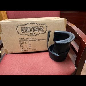 EMPIRE USA BLACK LEATHER POOL TABLE POCKETS 6/BX